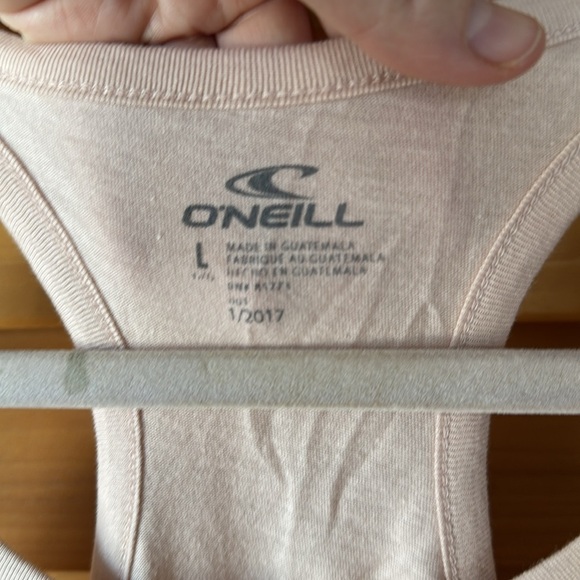 O'Neill Light Pink Girls Tank Top with Bunny and Gold Butterfly size L - Picture 3 of 4